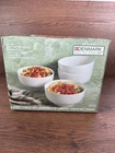 Denmark Tools For Cooks 4-PC White Porcelain Serving Bowl Set F002 New Open Box. Price: $50.00.