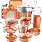Hammered 20 Pc Ceramic Cookware Set Nonstick, True Pots And Pans New. Price: $299.88.