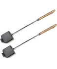 Hawok Cast Iron Square Pie With Stainless Steel Wooden Handle Set Of 2 New. Price: $25.64.