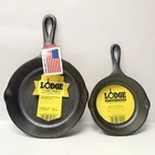 Lodge Cast Iron Skillet Lot 6.5 L3SK3 & H5MS New Made In Usa. Price: $27.99.