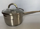 Bergner Stainless Steel 1.5 Quart Sauce Pan Pot With Glass Lid Vgc Used. Price: $19.99.