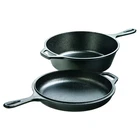 Lodge 3.2QT Cast Iron Combo Cooker: Skillet & Frying Pan Set, 10.25" New. Price: $38.99.