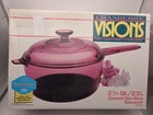 Corningware/pyrex Visions Cranberry 1.5 Qt. Covered Non-stick Saucepan/nib New. Price: $49.99.