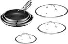 Hexclad Hybrid Nonstick 6-PIECE Set, 8, 10, And 12-INCH Frying With New. Price: $497.09.