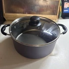 Tramontina Blue Non-stick 4-QUART Glass Lid Covered Stock Pot-nwt New. Price: $49.99.