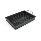 Pro Non-stick Roast And Broil Baking Pan With Rack, 13-INCH-BY-9-INCH, Dark Gray New. Price: $31.37.