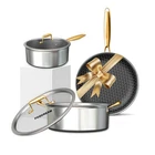 Fogdream Non Stick Frying Pots And Pans Set 9.5IN 5-QUART Soup New. Price: $137.22.