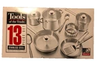 Tools Of The Trade 13-PC. Cookware Set, Stainless Steel -new (label Torn Box). Price: $224.00.
