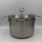 Chantal Stainless Steel Induction 8 Qt Stock Pot With Glass Lid SLIN33-240 Used. Price: $97.99.