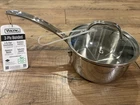 Viking 3 Ply Stainless Steel Silver Medium Sauce Pan 1.5 Qt With Glass Lid New. Price: $58.95.