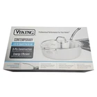 Viking Contemporary 3PLY Deep Frying Pan With Glass Lid, 4.8 Quart Stainless New. Price: $129.99.