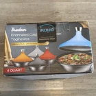 Bruntmor Cast Iron Moroccan 4 Quart Red Tagine Pot Kitchen Cookware Brand New. Price: $76.49.