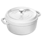 Iron Dutch Oven Qt Round Cocotte White Made In France Staub Cast 3-4 Serves New. Price: $259.99.