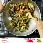 Kitchenaid 15" Wok 5-PLY Clad Stainless Steel Induction Frying Stir Pan New. Price: $126.99.