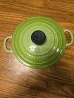 Vintage Rare Le Creuset Cocotte Rondo 18CM Kiwi Green Enamel Pot Cast Iron W/lid New. Price: $250.99.