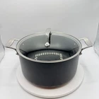 All-clad Hard Anodized Aluminum Nonstick 7 Qt Stockpot W/ Lid Riveted Handle Used. Price: $52.95.