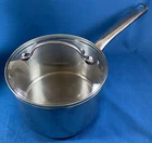 Farberware Millennium 3 Quart Stainless Steel Sauce Pan / Pot With Glass Lid Used. Price: $28.99.
