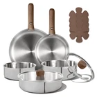 Carote 13PC Tri-ply Stainless Steel Cookware Set Detachable Handle Induction New. Price: $40.99.