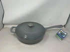 Chantal Cast Iron Skillet Saut Pan With Lid, 4 Qt, Us Formulated Premium Enamel New. Price: $119.95.