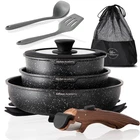 New Best Kitchen Academy Removable Handle Induction Pots Pans Set - 10 Piece. Price: $100.89.