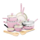 Greenpan Rio 16PC Ceramic Nonstick Cookware Set Blush New. Price: $99.44.