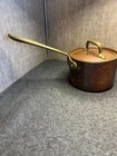All-clad Cop*r*chef 2 Qt 6" Sauce Pan Pot Copper W/lid Brass Handles Vtg Used. Price: $97.00.