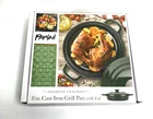 Parini Enameled Cookware 8" Inch Cast Iron Grill Pan With Lid 450 F New Box. Price: $18.74.