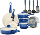 Greenlife 16 Piece Nonstick Cookware Set, Soft Grip Non-toxic Pfas-free Ceramic New. Price: $166.23.