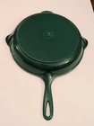 Creuset Artichaut #30 Enameled Cast Iron 12" Double Spout Fry Pan Skillet Used. Price: $89.00.