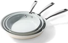 Cookware Ceramic Frying Pans: 3PIECES Skillet 8 9.5 11 Inc... New. Price: $90.99.
