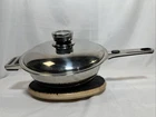Berghoff Tfk Inch 18/10 Stainless Frying Pan W/ Smart Thermo Knob" Lid Used. Price: $65.00.