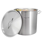Megachef Professional Kitchen 38.5 Quart Round Stainless Steel Stock Pot With Li New. Price: $120.59.