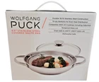 New Wolfgang Puck 9.5" Covered Saut Pan 18/10 Stainless Steel Tri-ply All Cook. Price: $20.99.