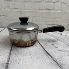 Vtg PRE-1968 Revere Ware Copper Clad Pot Quart 5.5" Sauce Pan 2363973 With Lid Used. Price: $19.95.