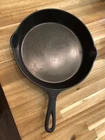 Griswold #8 Large Logo Erie 704-H Cast Iron Skillet Frying Pan Clean Used. Price: $71.00.