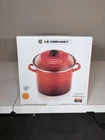 Brand New Le Creuset Stock Pot 12 Qt Enamel On Steel Flame In Retail Box. Price: $125.00.