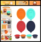 Round Silicone Storage Lid Covers - 1 Cup Replacement For Glass Bowls 4 Pack New. Price: $25.19.