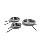 Heritage Steel Eater Series 3 Piece Fry Pan Set 5-PLY Stainless New. Price: $279.95.