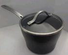 Kirkland Signature 3 Qt Non-stick Aluminum Saucepan & Lid Long Handle Used. Price: $18.00.