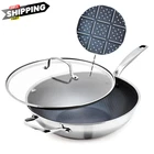 Blue Diamond Hybrid Nonstick Stainless 12" Wok With Lid, Steel New. Price: $116.97.