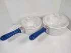 Princess House Nouveau White Ceramic 1 & 2 Qt Saucepan Lid Detachable Handles Used. Price: $69.29.