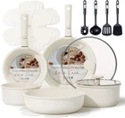 Carote 17PCS Pots Pans Set, Nonstick Cookware Detachable Handle, Inducti New. Price: $76.99.