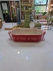 Temptations Tara Red Floral Lace Baking Casserole Dish 4 Qt. W/ Rack Home Decor Used. Price: $24.95.