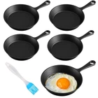 5 Sets 4 Inches Cast Iron Skillets Mini Black Nonstick Frying Pan Small ... New. Price: $37.88.