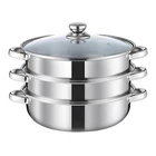 11" 3-TIER Stainless Steel Steamer Pot Cookware Multiuse Vegetable Cooker New. Price: $59.59.