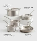 Quince 10-PIECE Cookware Set 5-PLY Stainless Steel Non-toxic Pots And Pans New. Price: $300.00.
