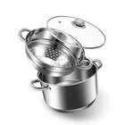 Aufranc 18/10 Stainless Steel Tri-ply Stockpot 4.2 Quarts, Sliver New. Price: $42.01.