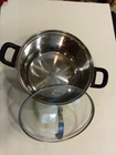 Tramontina 4 Qt Stainless Steel Saucepan Used. Price: $30.00.