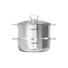 Sunhouse 2-TIER Stainless Steel Steamer Pot With Lid 9.3 Quarts, New. Price: $78.39.
