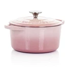 Crock-pot Artisan 2 Piece 3 Quarts Enamled Cast Iron Dutch Oven Blush Pink New. Price: $107.28.